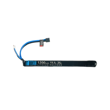 Titan Power LiPo 1200mAh 11.1v 25C AK Style Stick T-Plug (Deans)